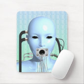 Netz-moderne surreale Hauptkunst Mousepad (Mit Mouse)