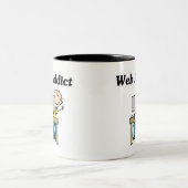 Netz-Süchtig-T-Shirts und Geschenke Zweifarbige Tasse (Mittel)
