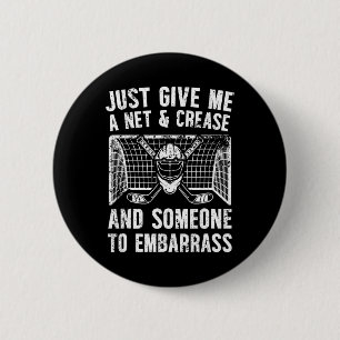Netz und Crease Eishockey Torwart Eishockey Torhüt Button