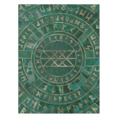 Netz von Wyrd - Malachit, Leder und Gold Tischdecke (Vorderseite)