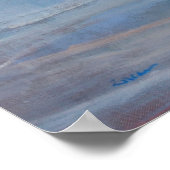 Netzarbeit - Junge mit Net am Strand Poster (Ecke)