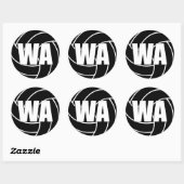 Netzball-Wingangriff, WA, Netball-Team-Sticker Runder Aufkleber (Blatt)