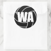 Netzball-Wingangriff, WA, Netball-Team-Sticker Runder Aufkleber (Tasche)