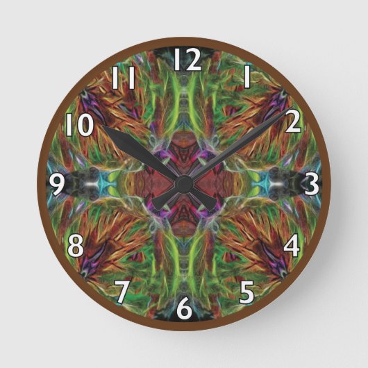 Netze und spinnt runde wanduhr (Vorderseite)