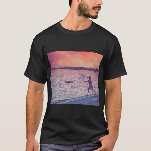 Netzen für Köderfische in Cedar Key Florida T-Shirt (Vorderseite)