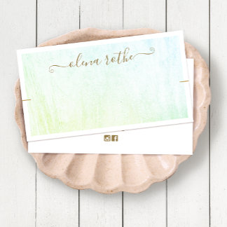 Netzklace Bracelet Green Wood Display Calling Card Telefonnummerkarte