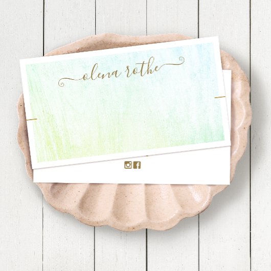 Netzklace Bracelet Green Wood Display Calling Card Telefonnummerkarte