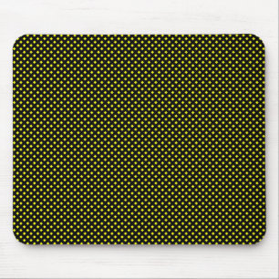 Netzmuster Schwarz mit Gelb Mousepad