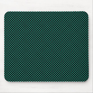 Netzmuster Schwarz mit Türkis Mousepad