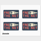 Netzneutralität - das Internet frei Rechteckiger Aufkleber (Blatt)