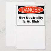Netzneutralität ist gefährdet briefpapier (Vorne/Hinten)