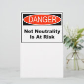 Netzneutralität ist gefährdet briefpapier (Stehend Vorderseite)