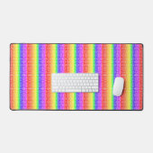 Netzstil-Design Regenbogenfarben Gay GLBTQ Schreibtischunterlage (Tastatur & Maus)