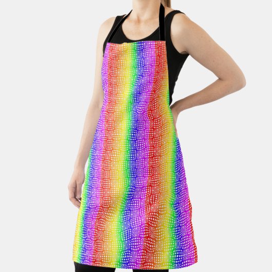Netzstil-Design Regenbogenfarben Gay GLBTQ Schürze (InSitu)