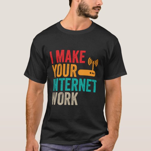 Netzwerk-Engineer Internet-Arbeitsadministrator En T-Shirt (Vorderseite)