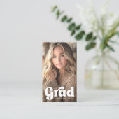 Netzwerk-Foto für Studierende im Retro-Abschluss Visitenkarte (Stehend Vorderseite)