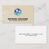 Netzwerk-Logo | Rundschaltung | Techniker Visitenkarte (Vorne/Hinten)