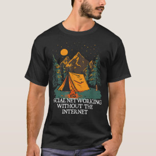 Netzwerk ohne Internet Camping Friends Camper T-Shirt