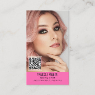 Netzwerk QR Code Make-up Künstler Vertikal Foto B Visitenkarte