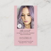 Netzwerk QR Code Make-up Künstler Vertikal Foto Bu Visitenkarte (Rückseite)