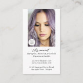 Netzwerk QR Code Make-up Künstler Vertikal Foto Bu Visitenkarte (Rückseite)