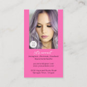 Netzwerk QR Code Make-up Künstler Vertikal Foto Bu Visitenkarte (Rückseite)