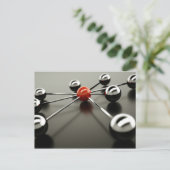 Netzwerk rot postkarte (Stehend Vorderseite)