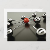 Netzwerk rot postkarte (Vorne/Hinten)