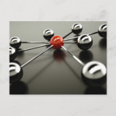 Netzwerk rot postkarte (Vorderseite)