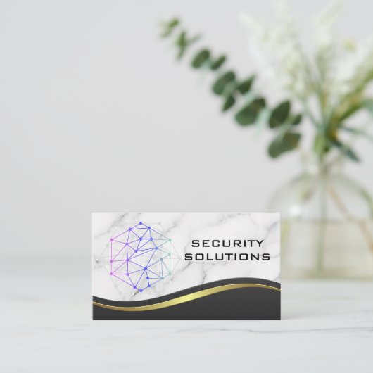 Netzwerk-Tech-Logo Visitenkarte (Stehend Vorderseite)