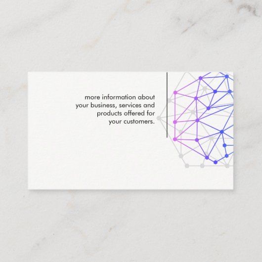 Netzwerk-Tech-Logo Visitenkarte (Rückseite)