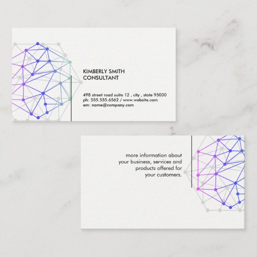 Netzwerk-Tech-Logo Visitenkarte (Vorne/Hinten)