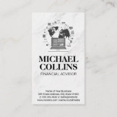 Netzwerk | Weltkarte für Datenanalytiker Visitenkarte (Vorderseite)