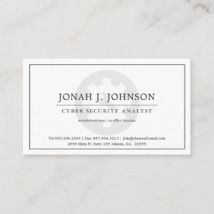 Netzwerkadministrator Minimaler Stil SW Visitenkarte