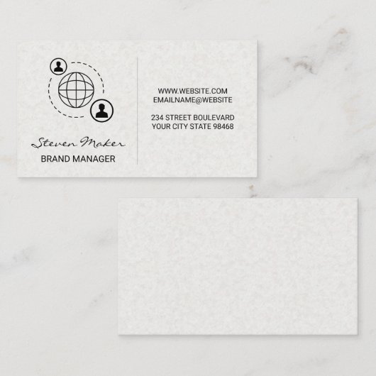 Netzwerkkommunikationssymbol Visitenkarte (Vorne/Hinten)