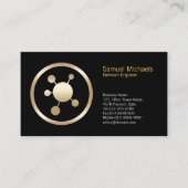 Netzwerkpunkte-Symbol Netzwerkingenieur-Visitenkar Visitenkarte (Vorderseite)