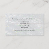 Netzwerksicherheit | Sicherheitskamera Visitenkarte (Rückseite)