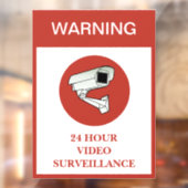 NEU! 24-Stunden-Warnung zur Videoüberwachung Fensteraufkleber (Blatt 2)