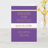 NEU! Abschluss-Karte für benutzerdefinierte Bachel Karte (Gelbe Blume)