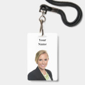 NEU! Abzeichen - Vertikal mit Lanyard - Custom Ausweis (Rückseite mit Lanyard)