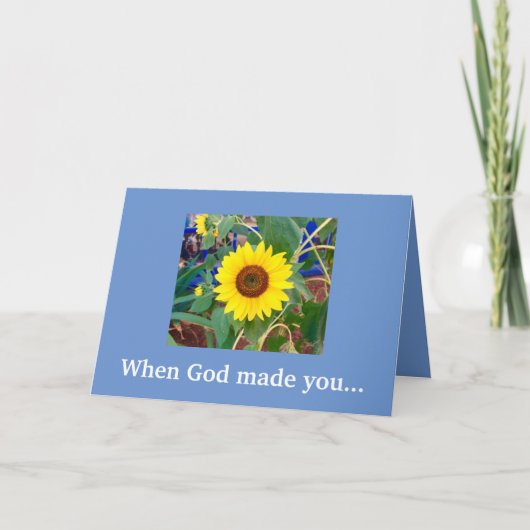 Neu, als Gott dich gemacht hat. Happy Birthday Car Karte (Vorderseite)