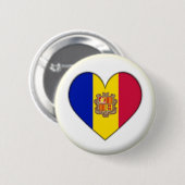NEU! - ANDORRA HERZ BUTTON BACK ABZEICHEN (Vorne & Hinten)