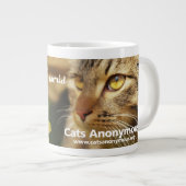 Neu! Anonymes… ein Schlückchen der Stützkatzen auf Jumbo-Tasse (Vorderseite Rechts)