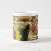 Neu! Anonymes… ein Schlückchen der Stützkatzen auf Jumbo-Tasse (Vorderseite)