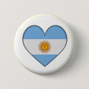 NEU! - ARGENTINA HERZEN BUTTON RÜCKKEHR ABZEICHEN