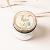 Neu aus dem Markt gezogene Hand Vielen Dank Runder Aufkleber