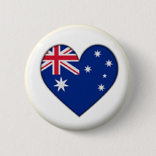 NEU! - AUSTRALIEN HERZEN BUTTON ZURÜCK ABZEICHEN (Vorderseite)