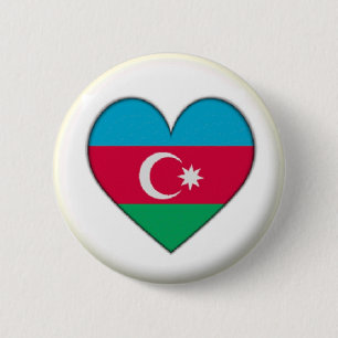 NEU! - AZERBAIJAN HEART BUTTON RACK ABZEICHEN