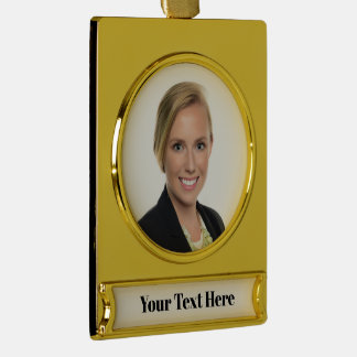 NEU! Banner Ornament - Premium Gold Tone - Custom