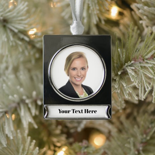 NEU! Bannerdekoration - Premium Silver Tone - Cust Banner-Ornament Silber (Baum)